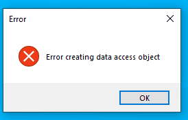 Screenshot of Salesforce error message.