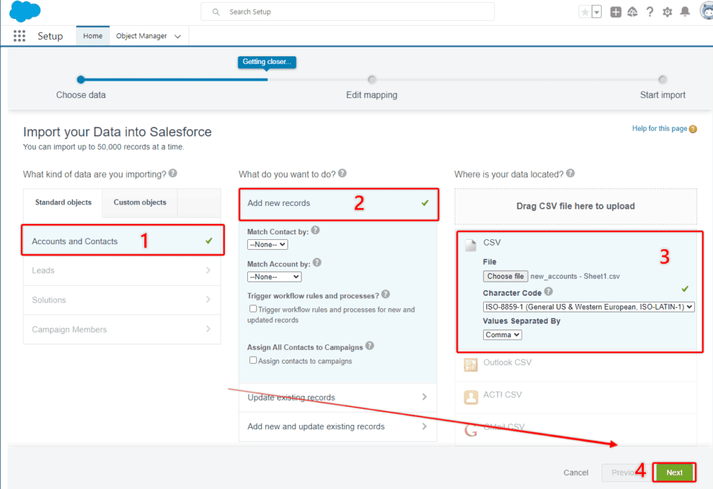 Importing Data Into Salesforce With Data Import Wizard Screenshots 5631