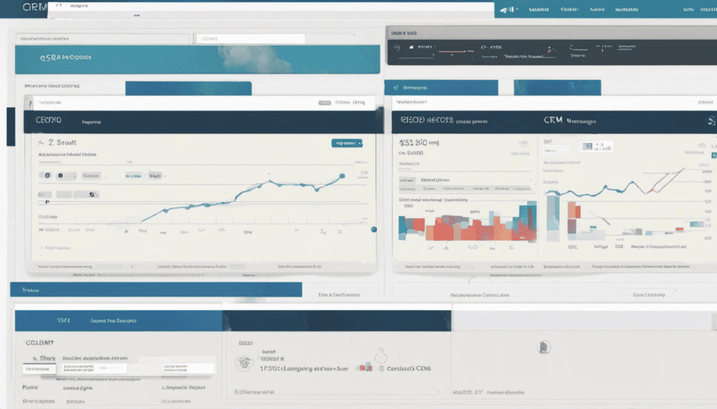 vector stlye represenation of a crm record detail page.